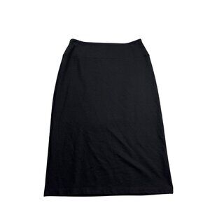 Halogen Black Midi Pencil Skirt Size XS Straight Classic Basic Career Pull On